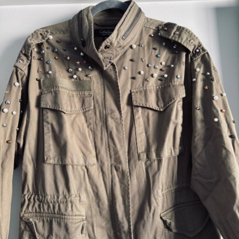 CoffeeShop Utility Jacket Army Green - Picture 3 of 6